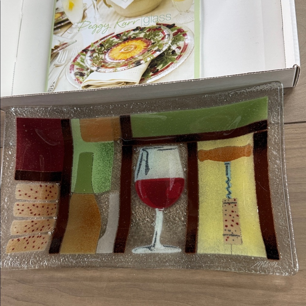 Colorful Glass Serving Platter - Picture 3 of 7